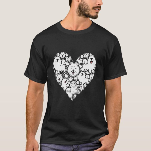 Dogs As Samoyed Dog T-Shirt (Front)
