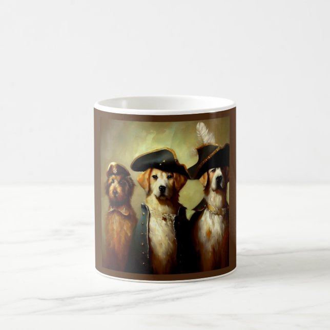 Dogs as Three Musketeers Coffee Mug (Center)