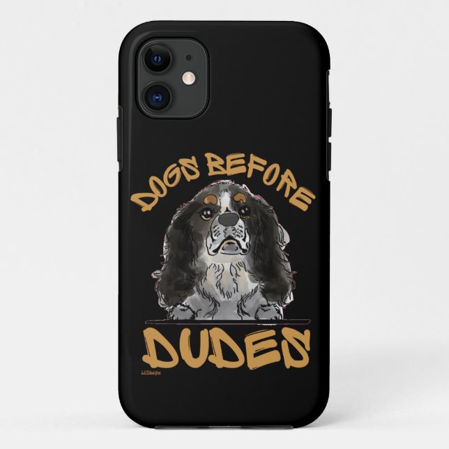 DOGS BEFORE DUDES Cavalier King Charles Spaniel    Case-Mate iPhone Case (Back)