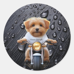 Dogs being dogs classic round sticker