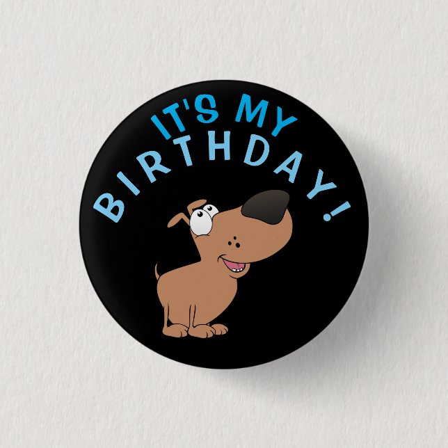 Dog's Birthday! 3 Cm Round Badge (Front)