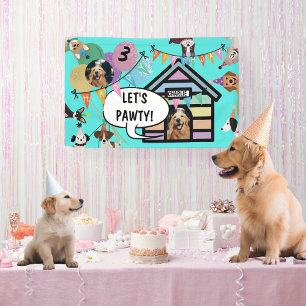 Dog's Birthday Party banner decoration