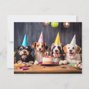 Dogs' Birthday Party Postcard