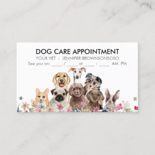 Dogs Boho Chic Appointment Business Card