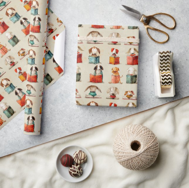 Dogs book club wrapping paper (Crafts)