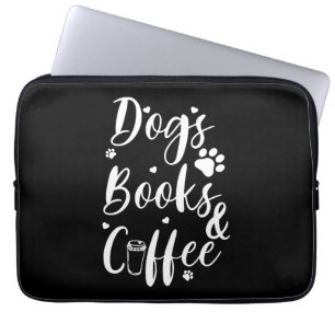Dogs Books Coffe Dog Lover Book Worm Laptop Sleeve