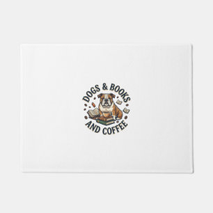 Dogs Books Coffee Bulldog Stack Cup_1 Doormat