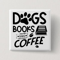 Dogs Books Coffee Typography Bookworm Saying