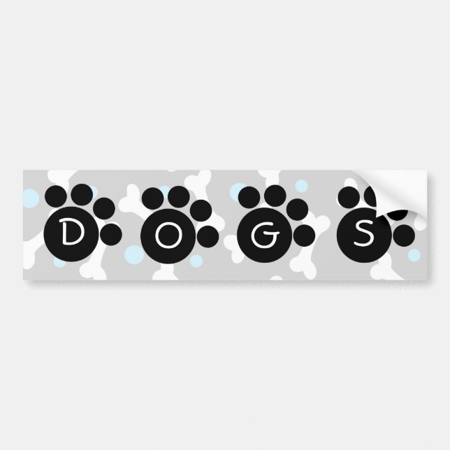 DOGS Bumper Sticker-Blue Bumper Sticker (Front)