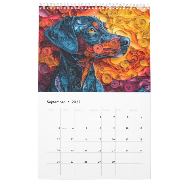 Dogs Calendar (Sep 2027)