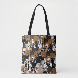 Dogs, Cat, Chicken Allover Tote Bag