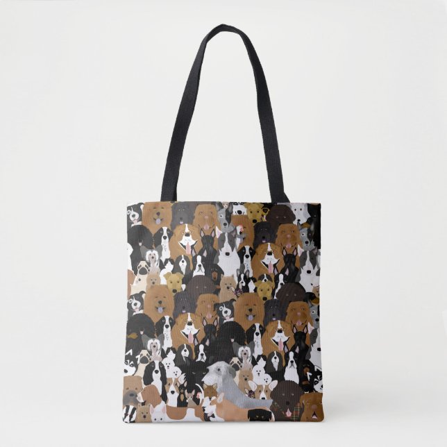 Dogs, Cat, Chicken Allover Tote Bag (Front)