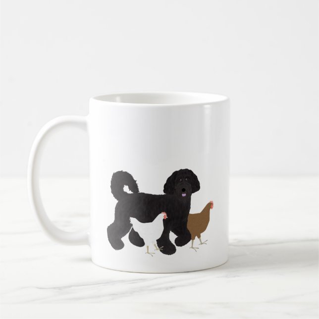 Dogs, Cat, Chicken Mug (Left)