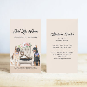 Dogs & Cat Pet Sitting Service  Business Card