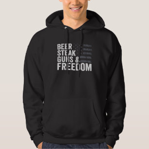 Dogs Coffee Guns & Freedom  Pro Guns USA Flag  Gun Hoodie