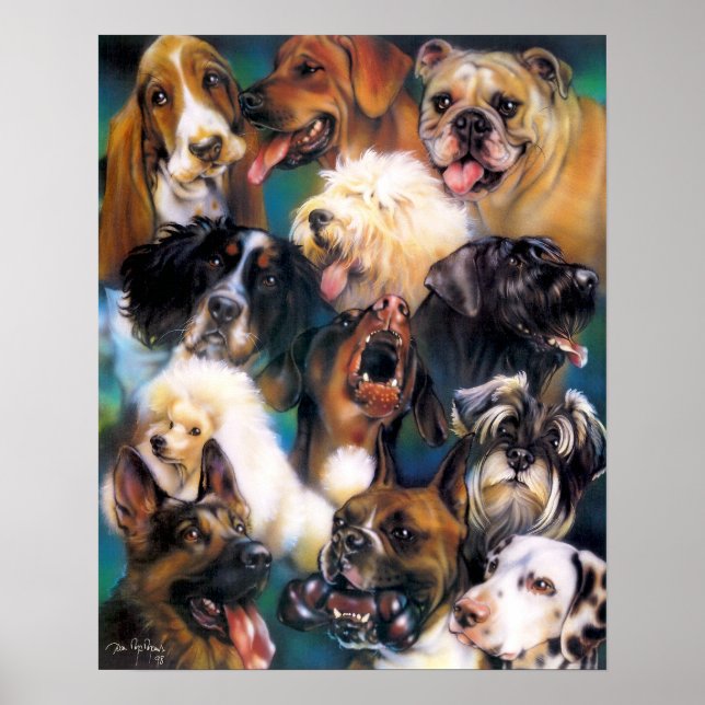 Dogs Collage Poster (Front)