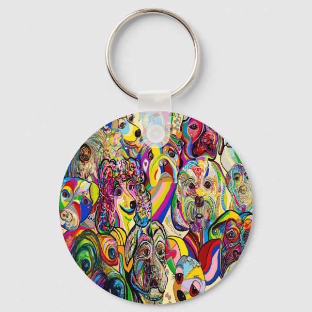 Dogs, Dogs, DOGS! Key Ring (Front)