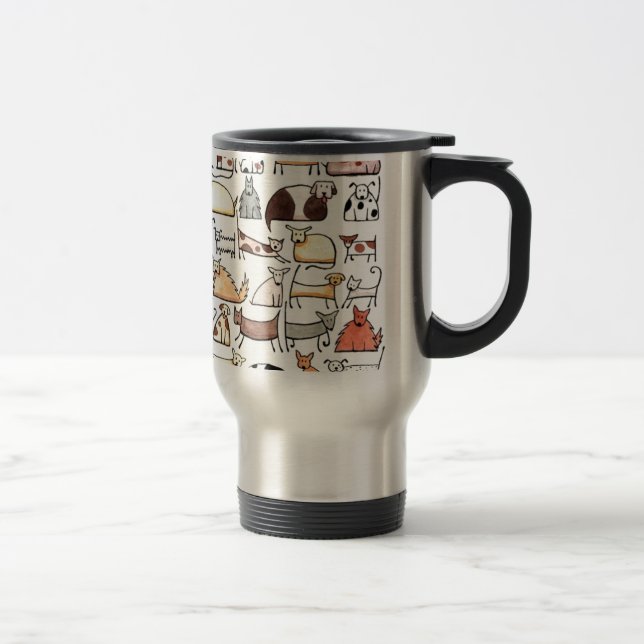 dogs dogs travel mug (Right)