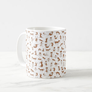 Dogs doing yoga, doggy yoga pose coffee mug