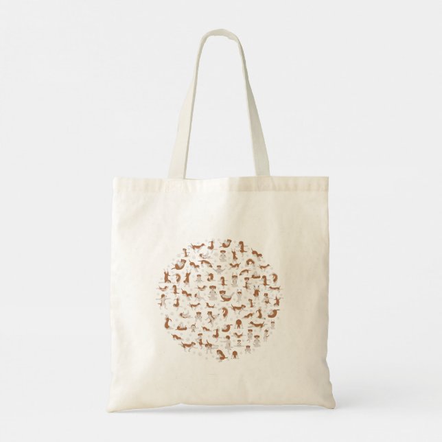 Dogs doing yoga Tote bag (Back)