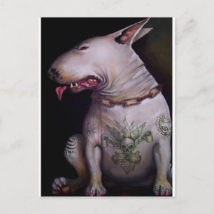 Dogs eat cats postcard