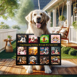 Dogs Enjoying Holidays Through The Year 20XX  Calendar<br><div class="desc">This charming 2025/2026 calendar captures dogs celebrating each month’s holiday with heartwarming, realistic scenes. From a patriotic pup on the Fourth of July to a Valentine’s dog surrounded by roses, each page features a beautifully detailed, festive setting. A Thanksgiving puppy sits beside a feast, while a playful dog in a...</div>