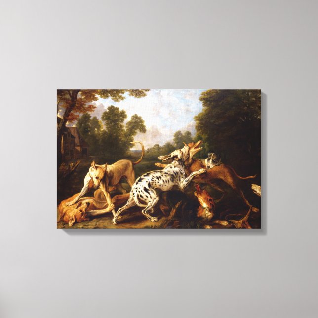 Dogs Fighting (by Frans Snyders) Canvas Print (Front)
