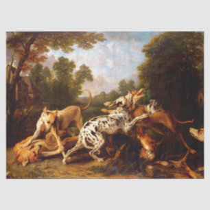 Dogs Fighting (by Frans Snyders) Tissue Paper