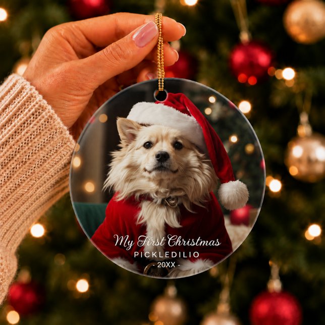 Dog's First Christmas Photo Ornament (Creator Uploaded)