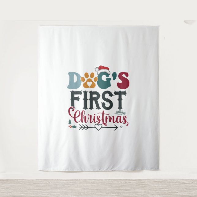 Dog's First Christmas Tapestry (Front)