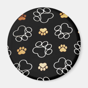 Dogs footsteps patterns magnet