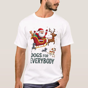 Dogs For Everybody Santa Funny Christmas Xmas (2) T-Shirt