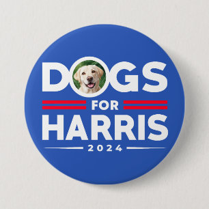 Dogs for Harris 2024 custom Personalised dog photo 7.5 Cm Round Badge
