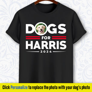 Dogs for Harris 2024 Personalised dog photo T-Shirt