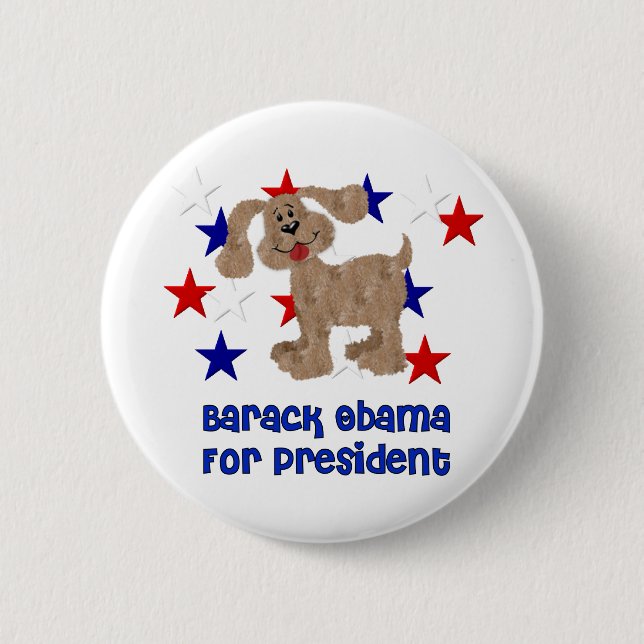 Dogs For Obama 6 Cm Round Badge (Front)