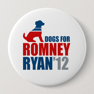 DOGS FOR ROMNEY RYAN.png 10 Cm Round Badge