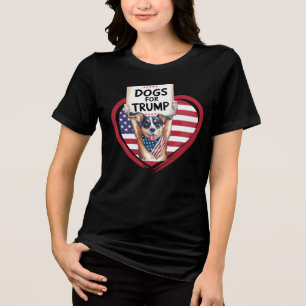 Dogs for Trump: Paw-litical Patriots Tri-Blend Shirt