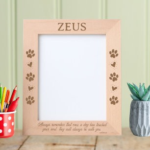 Dogs have touched your soul 8x10 Pet  Etched Frames