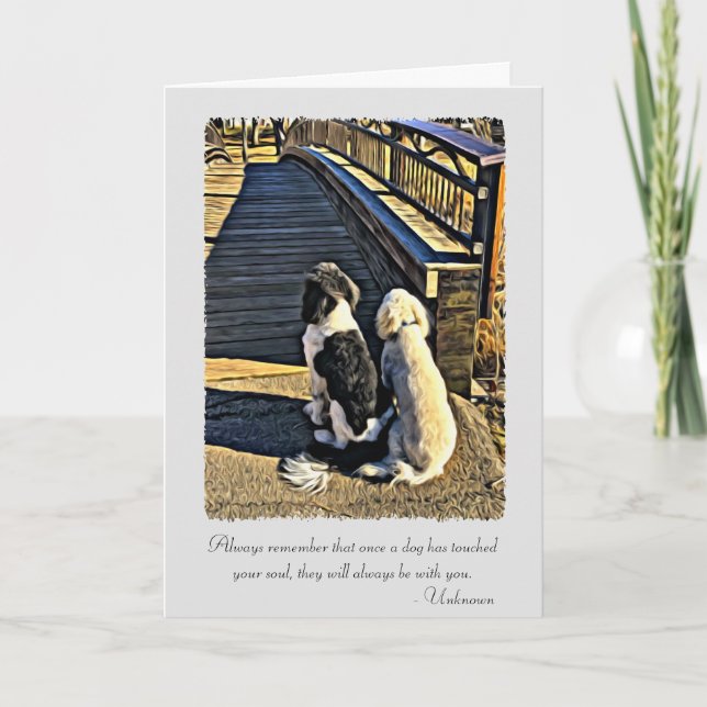 Dogs have touched your soul Pet Sympathy Card (Front)