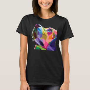 Dogs Head Colourful Geometric Labrador Retriever D T-Shirt