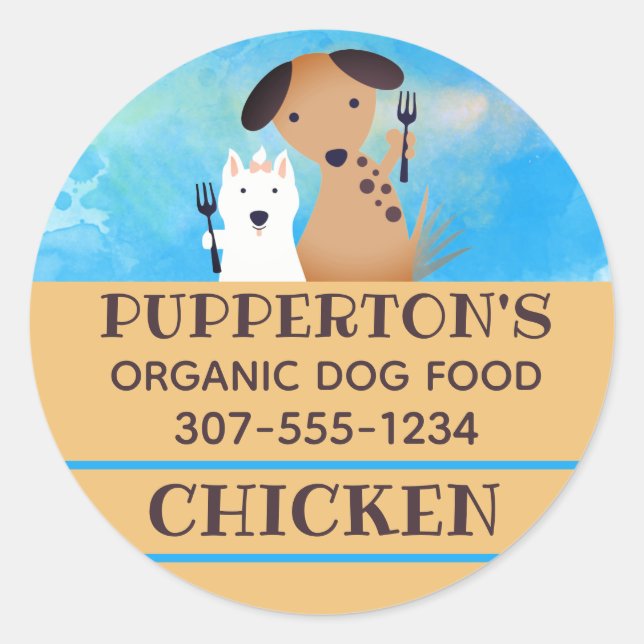 dogs homemade dog treats pet food chef classic round sticker (Front)