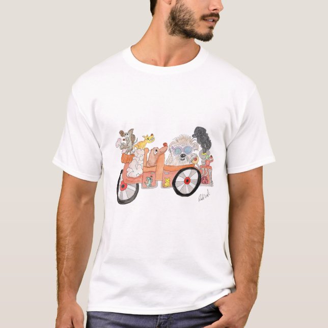 Dogs Ideal Car T-Shirt (Front)