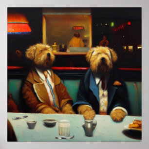 Dogs In a Diner Poster