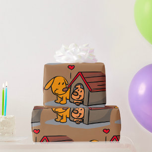 Dogs In A Dog House Wrapping Paper