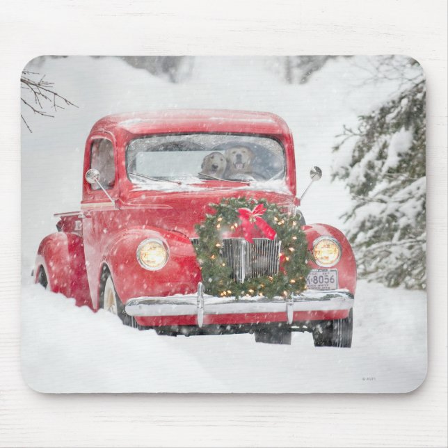 Dogs in a Truck Mouse Pad (Front)