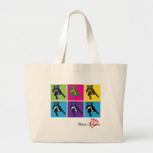 Dogs in Colourful Blocks Tote