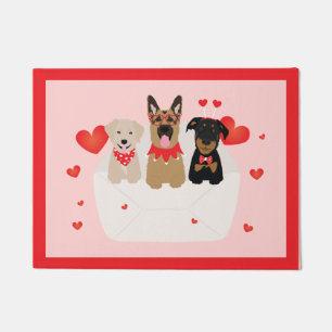 Dogs In Envelope Love Doormat