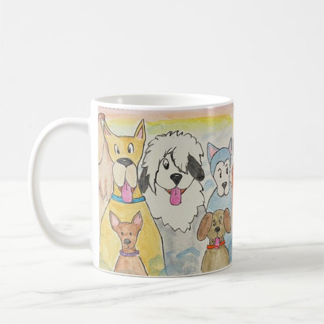 Dogs in Heaven Coffee Mug (Left)