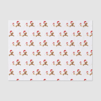 DOGS IN Santa hats Tissue Paper