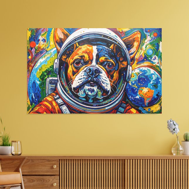 DOGS IN SPACE-12 CANVAS PRINT (Insitu(LivingRoom))